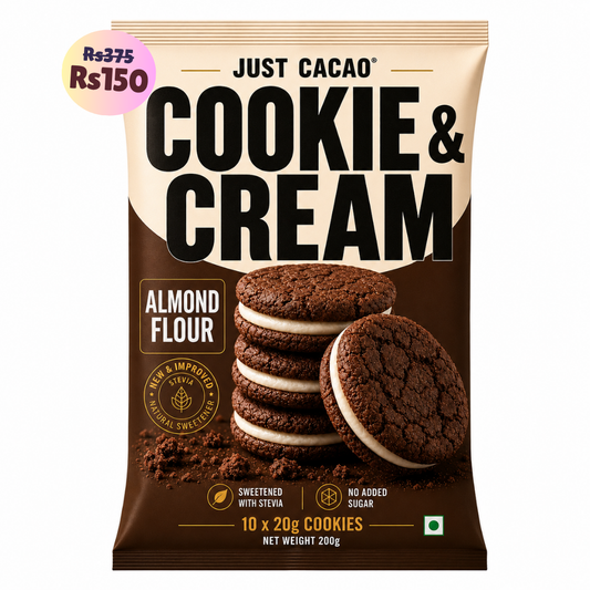 Cookie And Cream (10x20g Cookies) • Sugar-Free Almond Flour Cookies • 200g (10x20g Cookies)