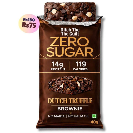 Dutch Truffle • 14g Protein • Sugar Free High Protein Brownies • 40g