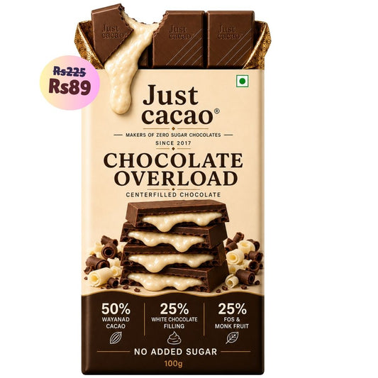 Chocolate Overload • Sugar Free Center-Filled Chocolate Bar • 100g