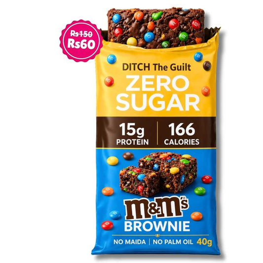 M&M Protein Brownie • 15g Protein • Sugar Free High Protein Brownie • 40g