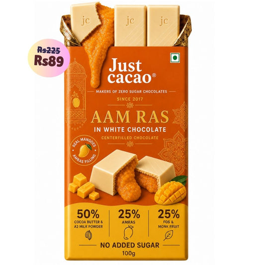 Aam Ras • Sugar Free Center-Filled Chocolate Bar • 100g