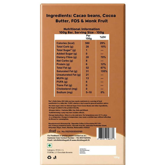 Chocolate Overload • Sugar Free Center-Filled Chocolate Bar • 100g